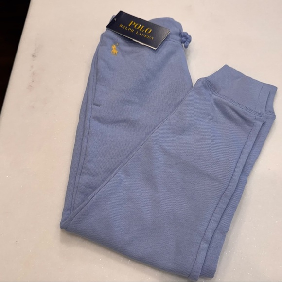 NWT Polo Ralph Lauren Unisex Kids Fleece light blue Sweatpants Pockets Sz 6 - Picture 12 of 12
